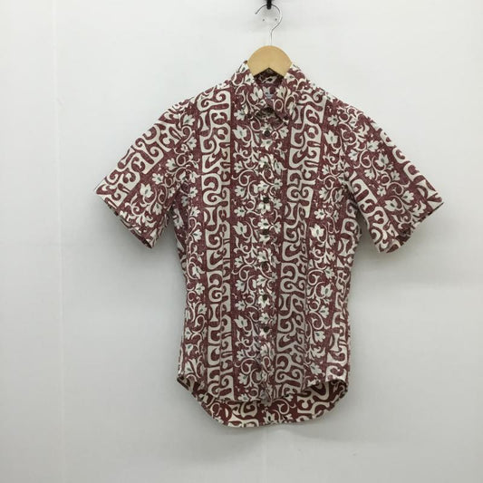 レインスプーナー reyn spooner シャツ、ブラウス 半袖 アロハシャツ　金タグ　ゴールドタグ XS 白 / ホワイト / X ボルドー / ボルドー / X 赤 / レッド /  メンズ USED 古着 中古 10130231
