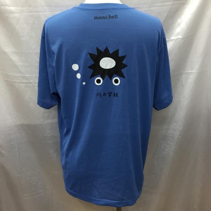 モンベル mont-bell Tシャツ 半袖 114144 川の学校 XL プリント 青 / ブルー /  メンズ USED 古着 中古 10117183