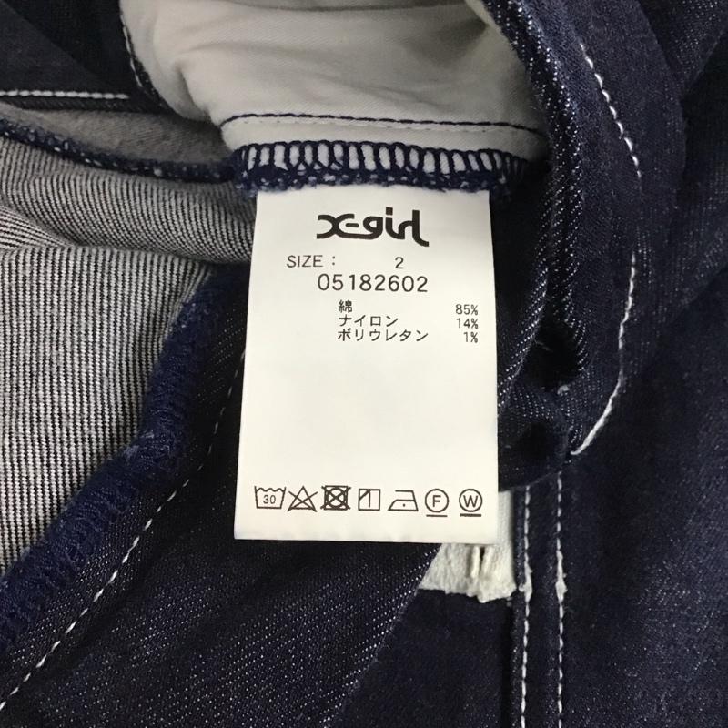 エックスガール X-girl パンツ デニム、ジーンズ 2 無地 インディゴ / インディゴ /  レディース USED 古着 中古 10143021