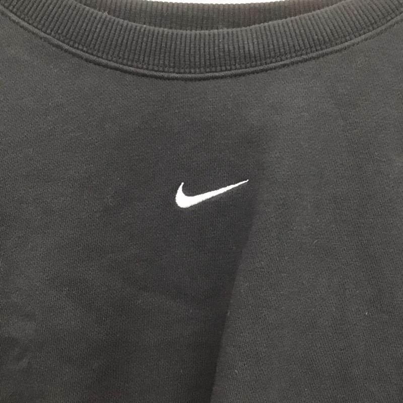ナイキ NIKE トレーナー 長袖 FB8265-010 W DIM FT CROP CREW スウェット XL ワンポイント 黒 / ブラック /  レディース USED 古着 中古 10139121