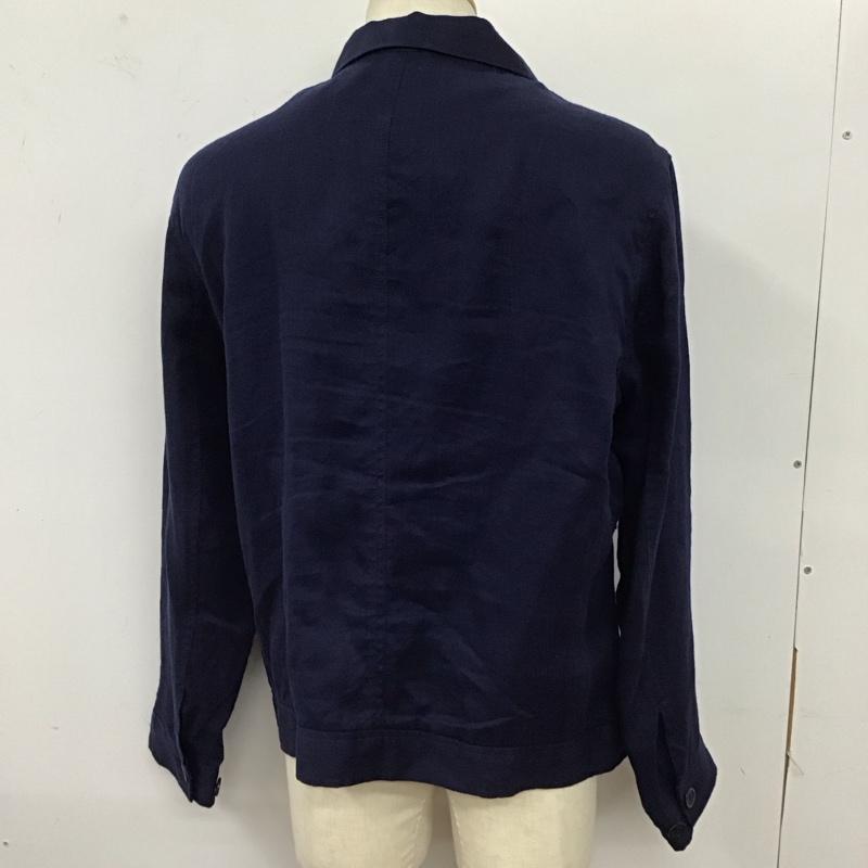 ザラ ZARA ジャケット、上着 ジャケット、ブレザー カジュアルジャケット シャツジャケット アウター L 無地 紺 / ネイビー /  メンズ USED 古着 中古 10123715
