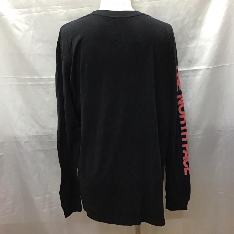 ザノースフェイス THE NORTH FACE Tシャツ 長袖 XL ロゴ、文字 黒 / ブラック /  メンズ USED 古着 中古 10111830