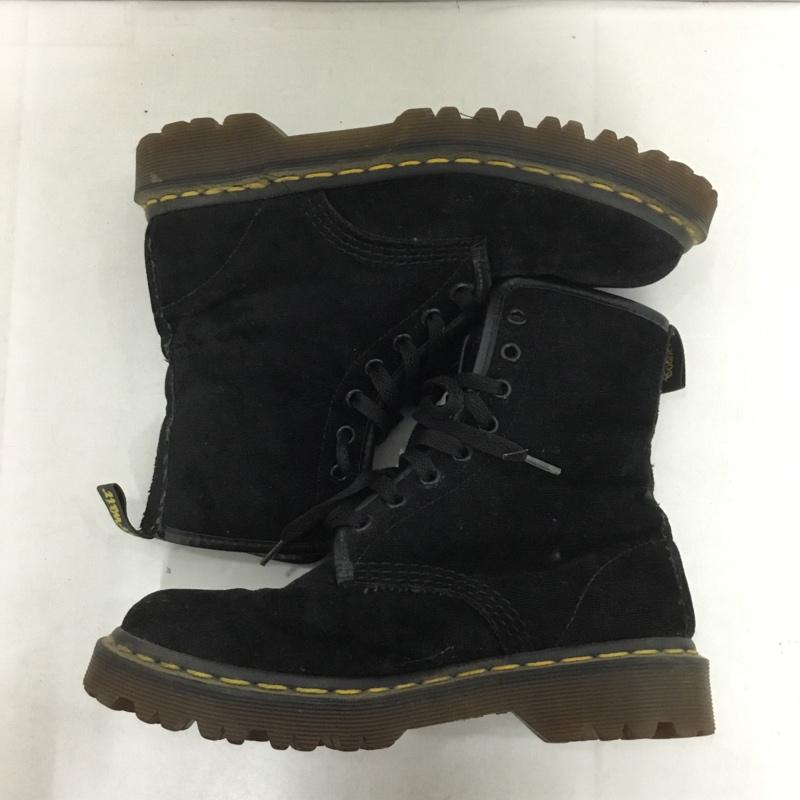 ドクターマーチン Dr.Martens ブーツ 一般 80年代 80s ホワイト社 プリントタグ 8ホール 無地 黒 / ブラック /  レディース USED 古着 中古 10140410