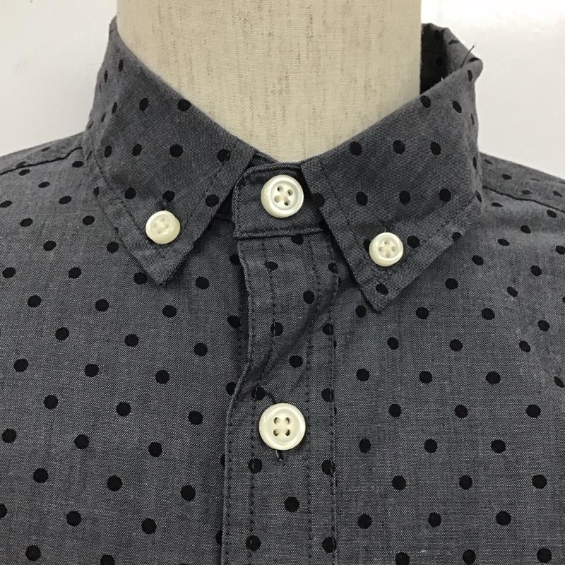 コロンビア Columbia シャツ、ブラウス 長袖 116 PM7975 ボタンダウン M ドット 灰 / グレー / X 黒 / ブラック /  メンズ USED 古着 中古 10108266