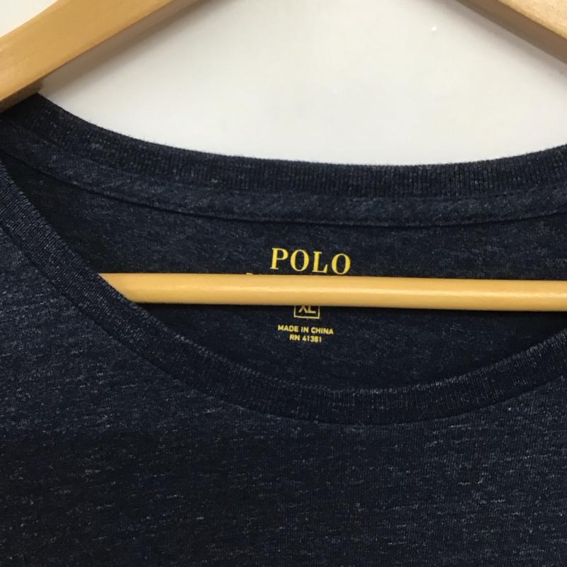 ポロラルフローレン POLO RALPH LAUREN Tシャツ 長袖 XL 無地 紺 / ネイビー /  メンズ USED 古着 中古 10143343