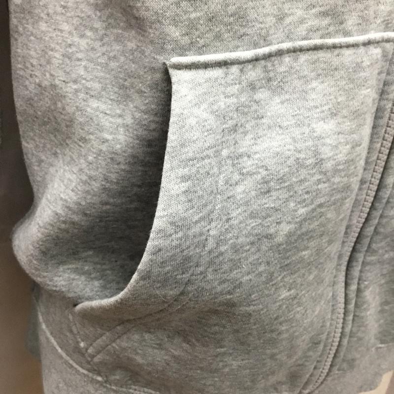 ナイキ NIKE パーカー 長袖 931901-063 ジップアップパーカー 裏起毛 スウェットパーカー S ロゴ、文字 灰 / グレー /  メンズ USED 古着 中古 10110992