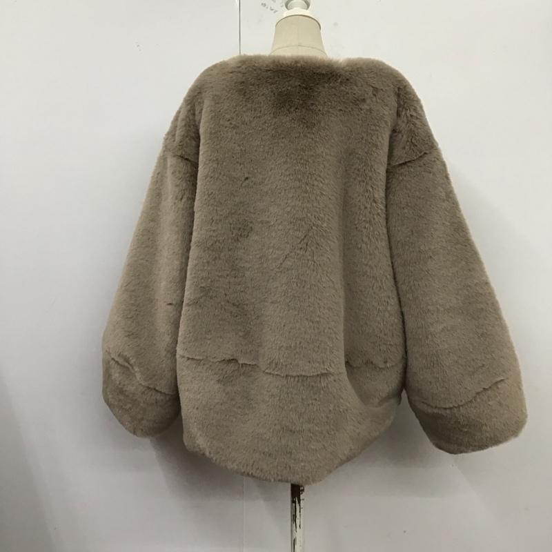 ナイスクラップ NICE CLAUP ジャケット、上着 ジャケット、ブレザー Seemi by NICE CLAUP 0942070010 フェイクファーコート タグ付き FREE 無地 ベージュ / ベージュ /  レディース USED 古着 中古 10125830