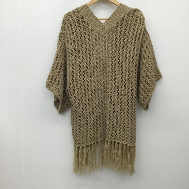 ジェイダ GYDA カーディガン 七分袖 072032807601-01 FREE 無地 茶 / ブラウン /  レディース USED 古着 中古 10141333