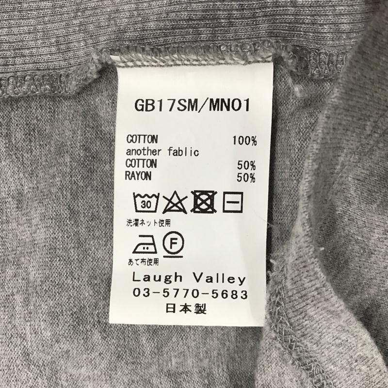 グラム glamb Tシャツ 七分袖 長袖カットソー クルーネックカットソー ロングスリーブカットソー プリントTシャツ 0 無地 灰 / グレー /  メンズ USED 古着 中古 10116203
