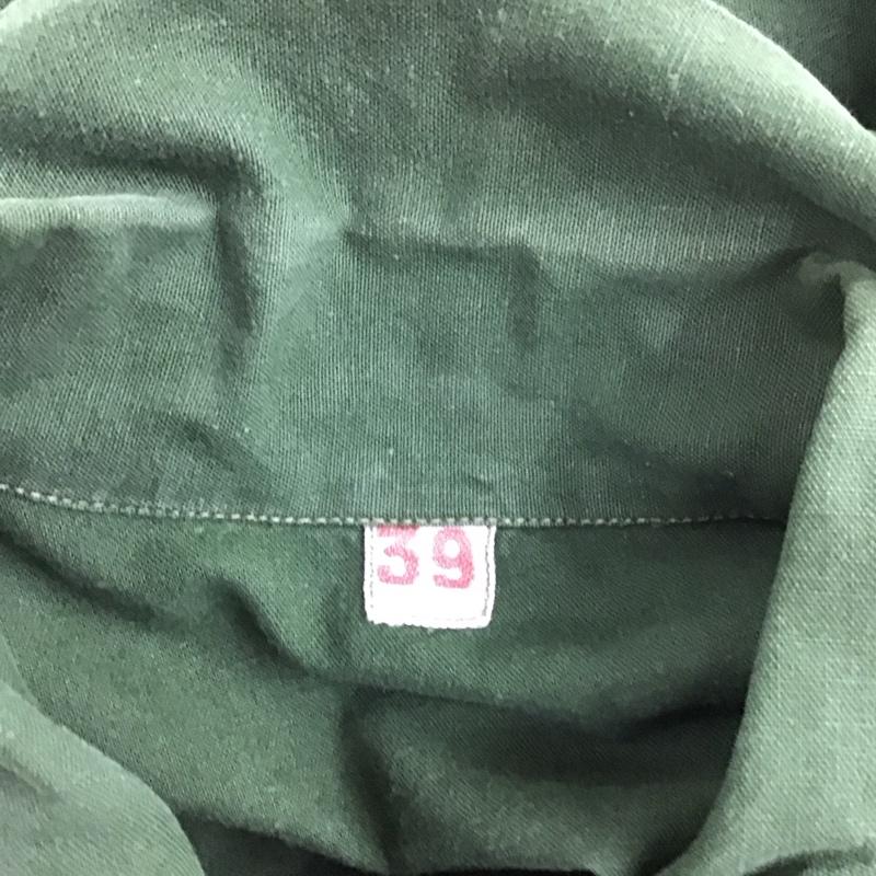 ミリタリー ミリタリー シャツ、ブラウス 長袖 長袖シャツ ミリタリーシャツ プルオーバーシャツ カラーシャツ 無地 カーキ / カーキ /  メンズ USED 古着 中古 10110722