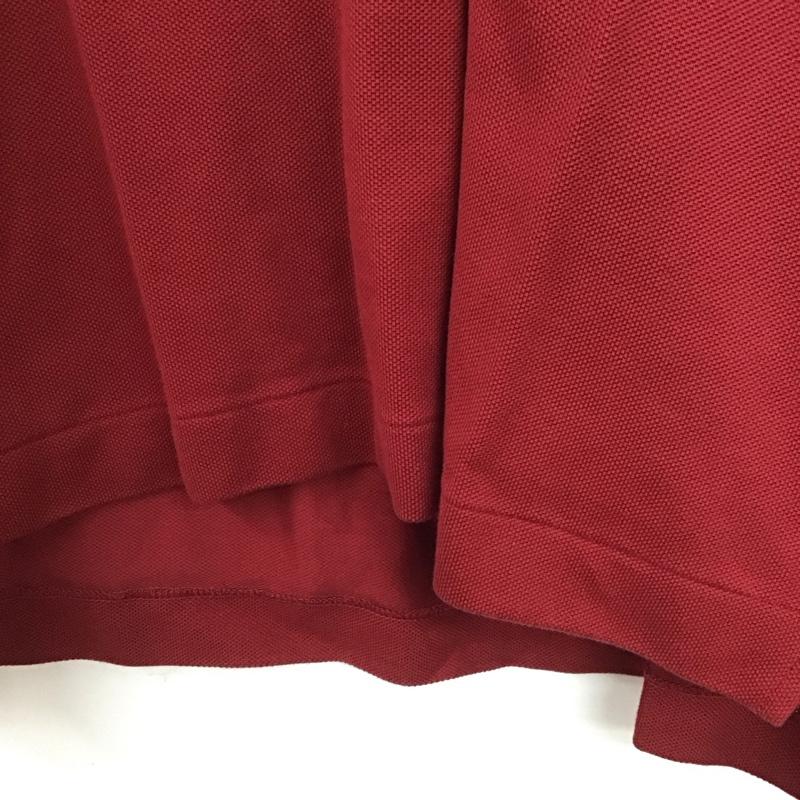 バーバリーロンドン Burberry London ポロシャツ 長袖 長袖ポロシャツ 長袖カットソー カラーシャツ L 無地 えんじ / ワインレッド /  メンズ USED 古着 中古 10145257