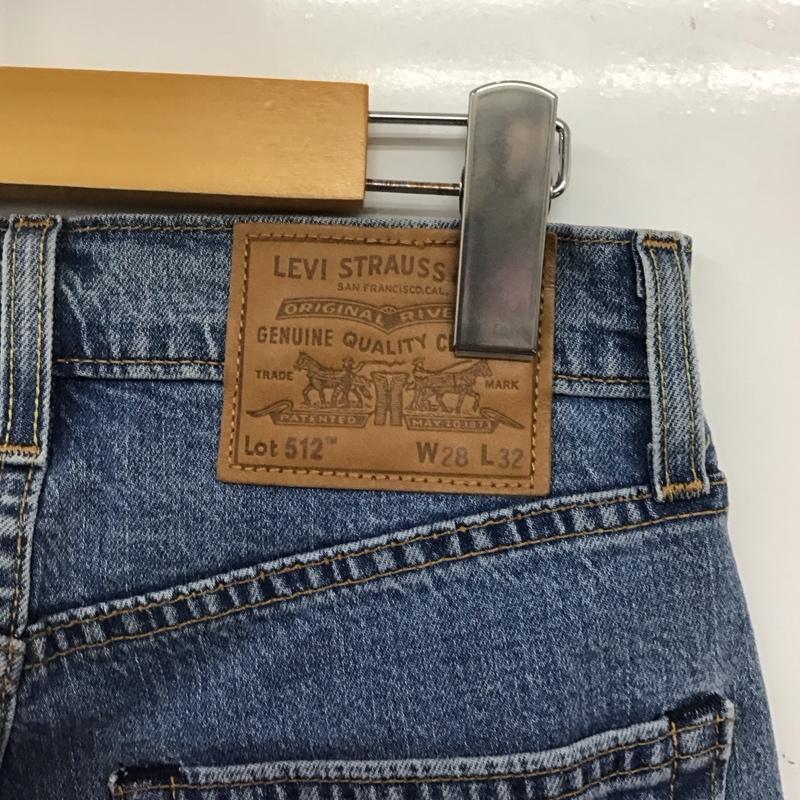 リーバイス Levi s パンツ デニム、ジーンズ 28833-0978 512 W28 L32 ストレッチ 28インチ 無地 青 / ブルー /  メンズ USED 古着 中古 10146362