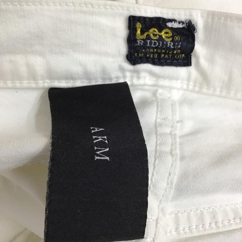 リーライダース LEERIDERS パンツ デニム、ジーンズ デニムパンツ スリムパンツ ストレッチパンツ ジーンズ akm S 無地 白 / ホワイト /  メンズ USED 古着 中古 10117838