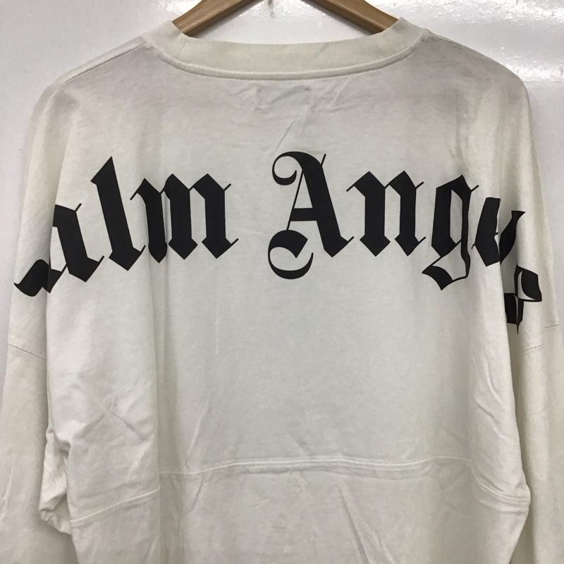 パーム・エンジェルス Palm Angels カットソー 長袖 長袖カットソー プリントカットソー クルーネック S ロゴ、文字 白 / ホワイト /  メンズ USED 古着 中古 10140563