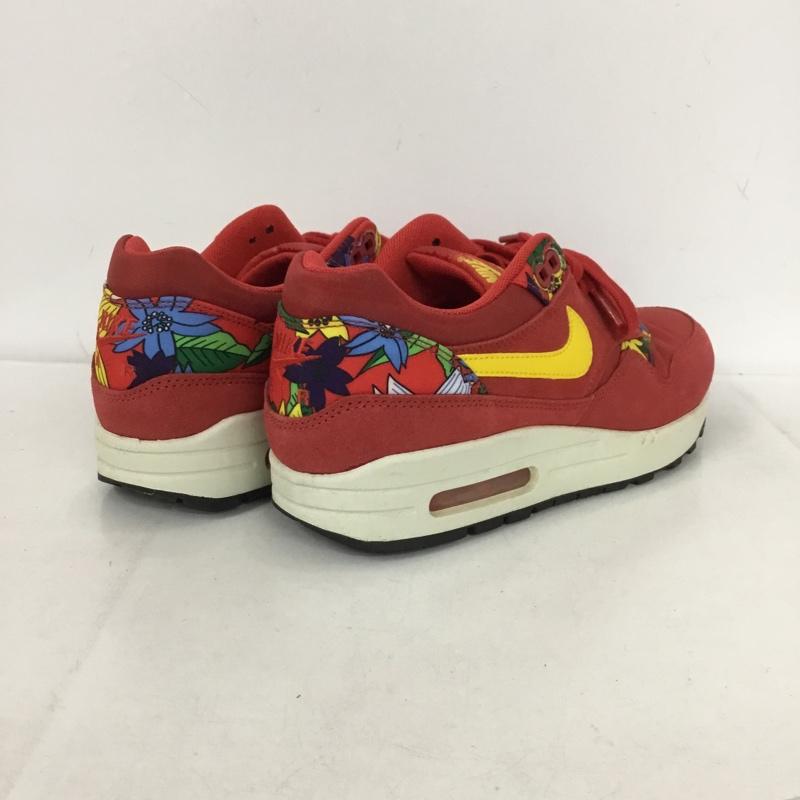 ナイキ NIKE スニーカー スニーカー 528898-602 WMNS AIR MAX 1 PRINT 24.5cm 24.5cm ロゴ、文字 赤 / レッド /  レディース USED 古着 中古 10146322