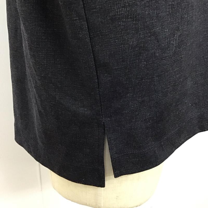 アバハウス ABAHOUSE カットソー 長袖 0037-00-20031 ハーフジップ 襟付き 48 チェック 紺 / ネイビー /  メンズ USED 古着 中古 10118328