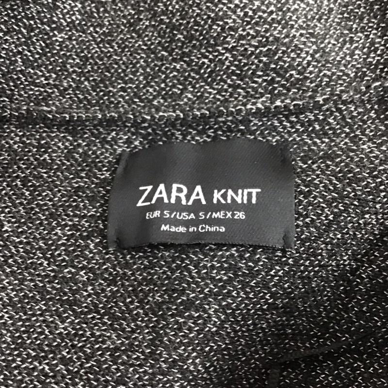 ザラ ZARA ワンピース ミニスカート ニット S 無地 チャコールグレー / チャコールグレー /  レディース USED 古着 中古 10121487