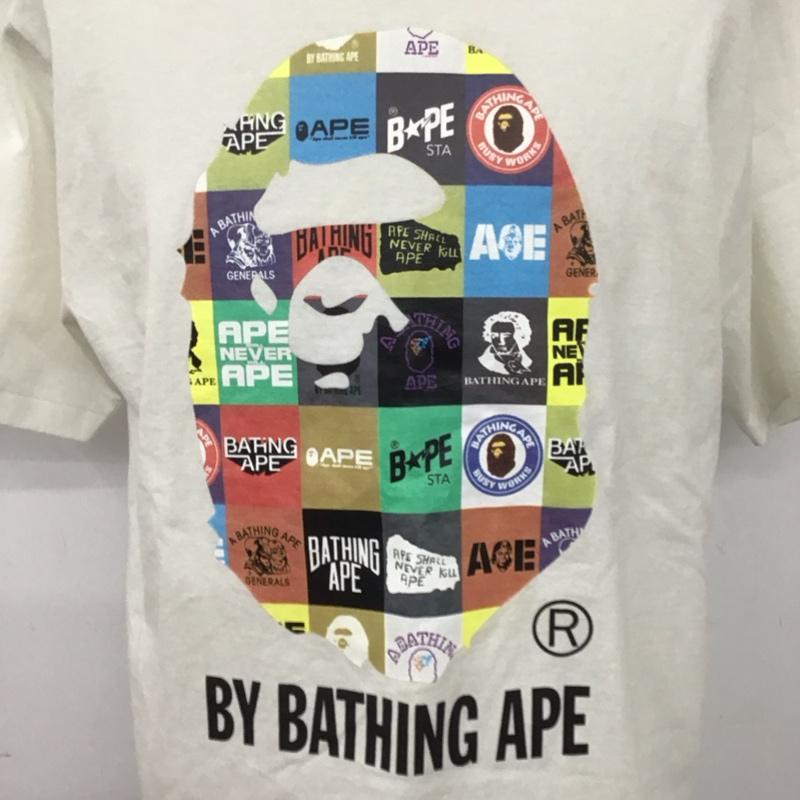 アベイシングエイプ A BATHING APE Tシャツ 半袖 L プリント 白 / ホワイト /  メンズ USED 古着 中古 10108005