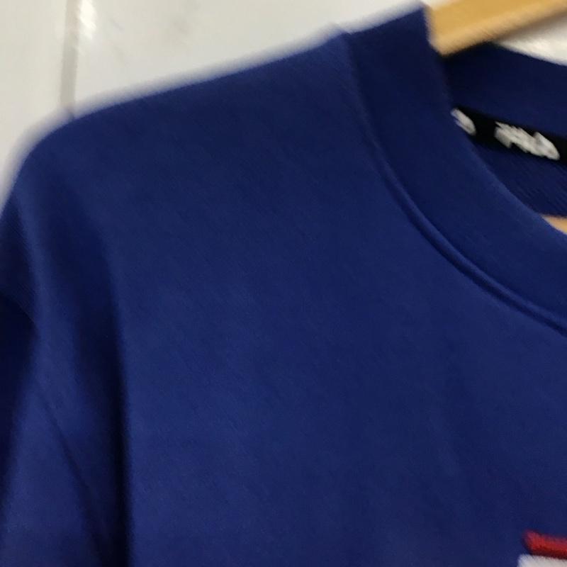 フィラ FILA トレーナー 長袖 FH7473 L 無地 青 / ブルー /  レディース USED 古着 中古 10120183