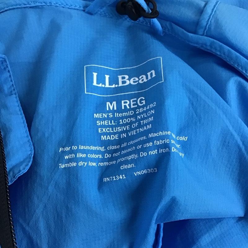 エルエルビーン L.L.Bean ジャケット、上着 ジャンパー、ブルゾン ジップアップジャケット ナイロンジャケット アウター M ロゴ、文字 青 / ブルー /  メンズ USED 古着 中古 10131616