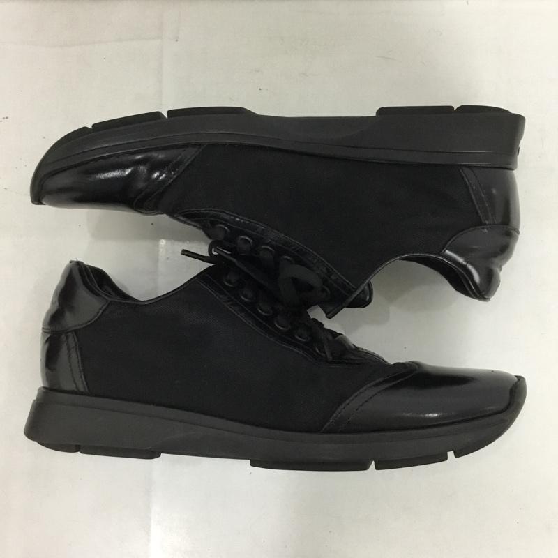 グッチ GUCCI スニーカー スニーカー 111 6057 シェリーライン レザー ロゴ、文字 黒 / ブラック /  メンズ USED 古着 中古 10136383
