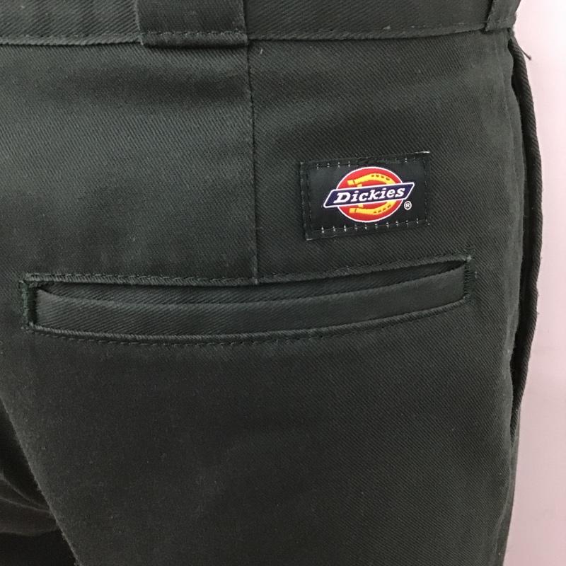 ディッキーズ Dickies パンツ ワークパンツ、ペインターパンツ センタータックパンツ ワイドパンツ ワークパンツ カジュアルジーンズ 30インチ 無地 緑 / グリーン /  メンズ USED 古着 中古 10105594