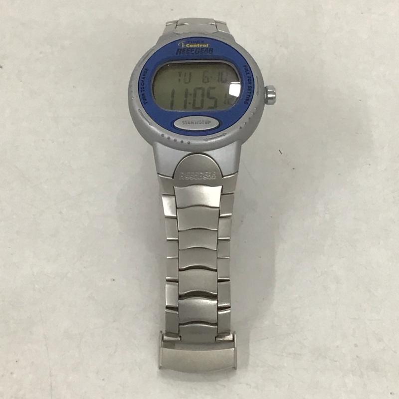 タイメックス TIMEX 腕時計 デジタル i-control REEFGEAR ロゴ、文字 銀 / シルバー / X 青 / ブルー /  メンズ USED 古着 中古 10132451