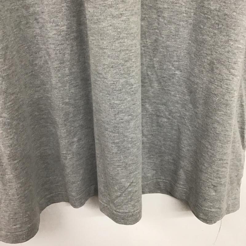 パパス PAPAS カットソー 半袖 半袖カットソー ヘンリーネックカットソー プリントTシャツ LL ロゴ、文字 灰 / グレー /  メンズ USED 古着 中古 10132384