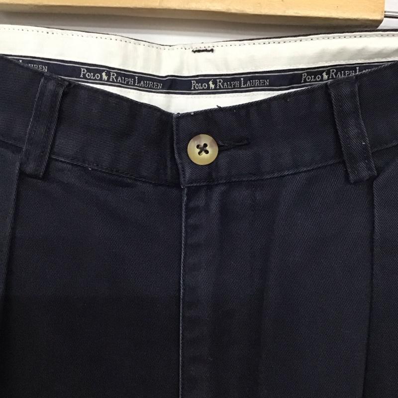 ポロラルフローレン POLO RALPH LAUREN パンツ チノパン チノパン ワイドパンツ カジュアルパンツ 34インチ 無地 紺 / ネイビー /  メンズ USED 古着 中古 10137323