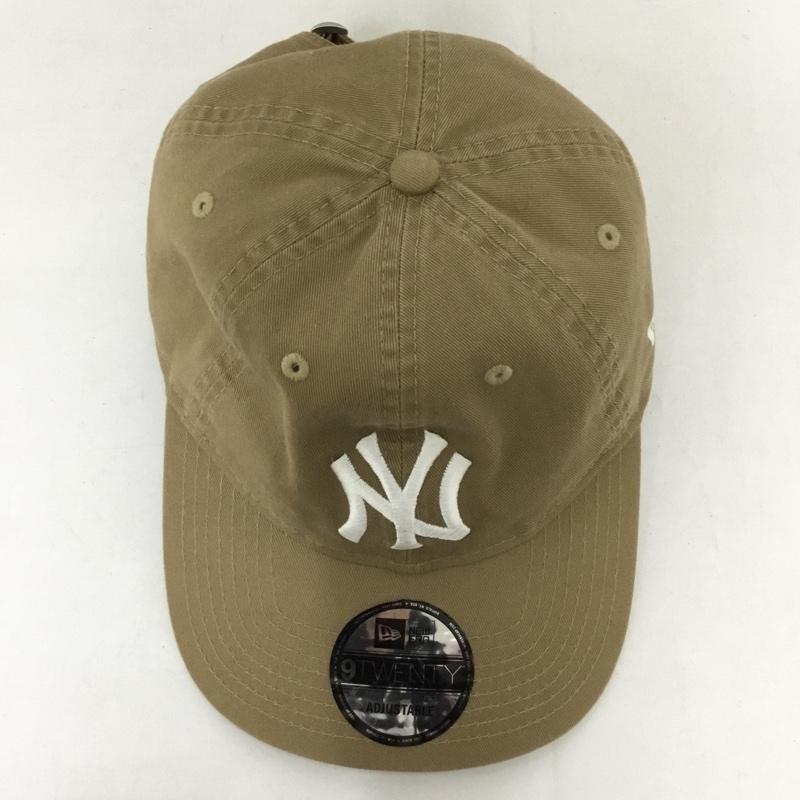 ニューエラ NEW ERA 帽子 キャップ NY ニューヨークヤンキース 9TWENTY コットン ロゴ、文字 ベージュ / ベージュ /  メンズ USED 古着 中古 10128826