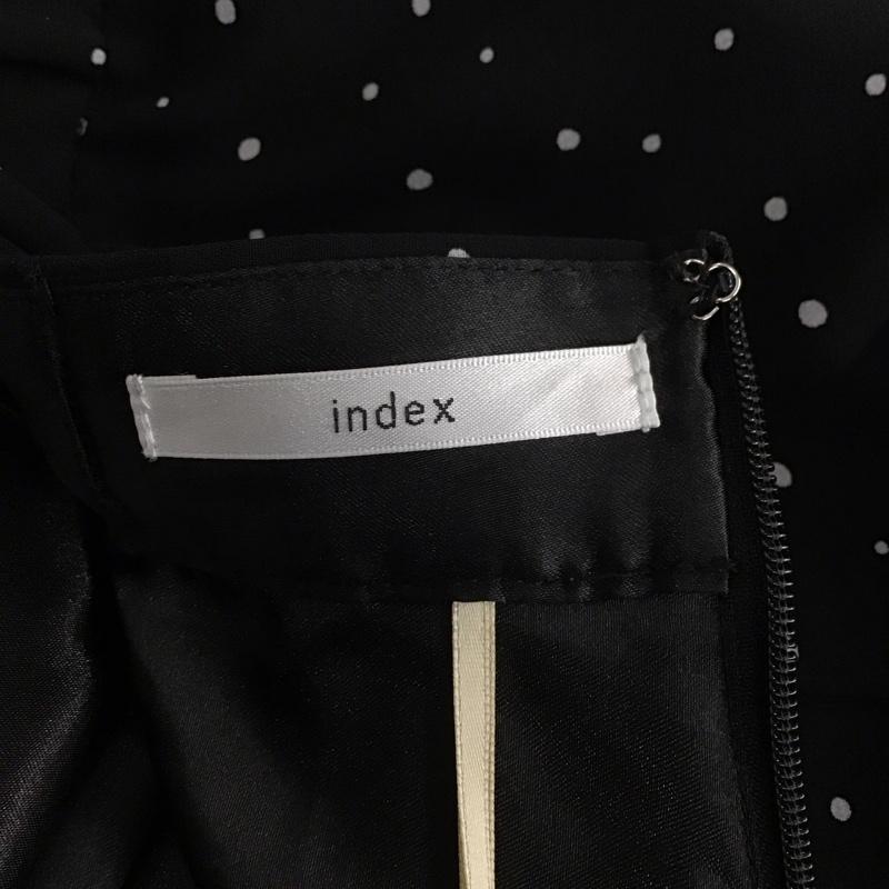 インデックス index スカート ひざ丈スカート S ドット 黒 / ブラック /  レディース USED 古着 中古 10124425