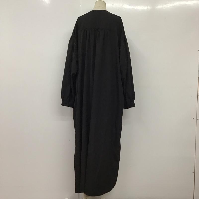 アメリカンホリック AMERICAN HOLIC ワンピース ロングスカート HA23L0H0600 フロントプリーツワンピース 長袖 M 無地 黒 / ブラック /  レディース USED 古着 中古 10118226