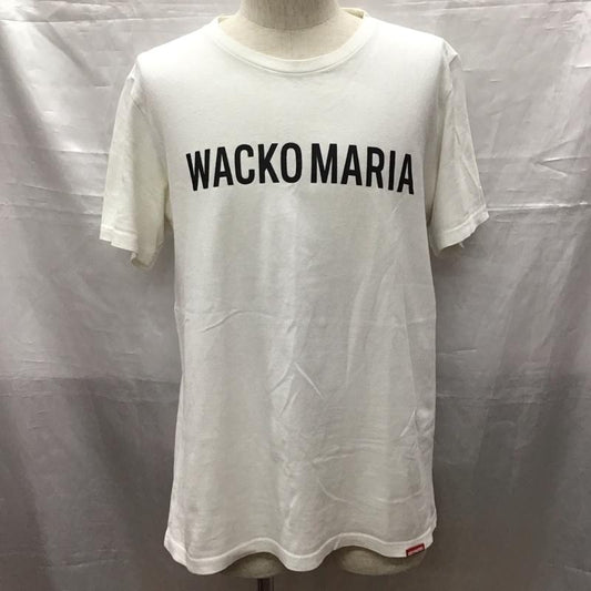 ワコマリア WACKO MARIA Tシャツ 半袖 半袖カットソー プリントTシャツ クルーネックカットソー M ロゴ、文字 白 / ホワイト /  メンズ USED 古着 中古 10116571