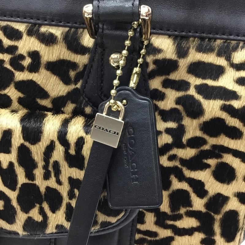 コーチ COACH トートバッグ トートバッグ F31764 ヒョウ柄・レオパード柄 黒 / ブラック /  レディース USED 古着 中古 10116637