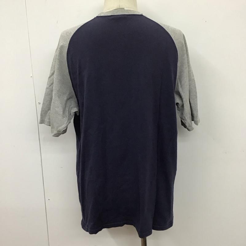 ナイキ NIKE Tシャツ 半袖 半袖カットソー プリントTシャツ クルーネックカットソー スポーツウェア M ロゴ、文字 灰 / グレー / X 紺 / ネイビー /  メンズ USED 古着 中古 10111143