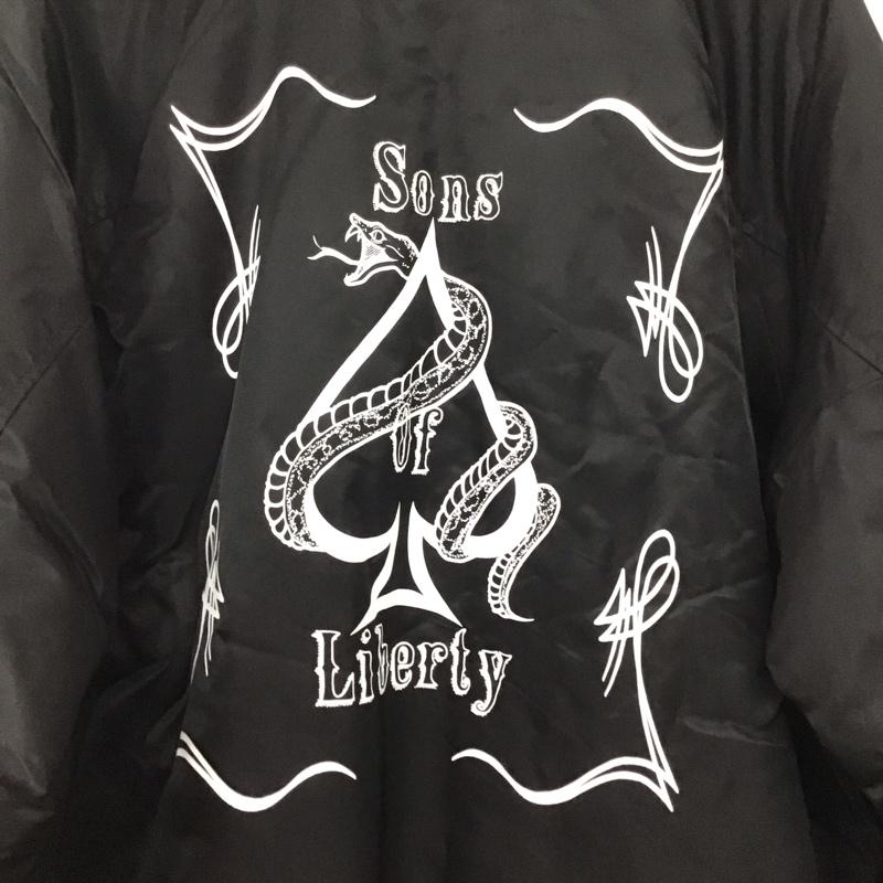 ユナイテッドアスレ United Athle ジャケット、上着 ジャケット、ブレザー コーチ ジャケット ボア裏地 Sons Of Liberty XL ロゴ、文字 黒 / ブラック /  メンズ USED 古着 中古 10133266