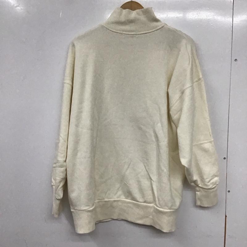 ジーナシス JEANASIS トレーナー 長袖 JS064199MN ハーフジップ FREE 無地 白 / ホワイト /  レディース USED 古着 中古 10134592