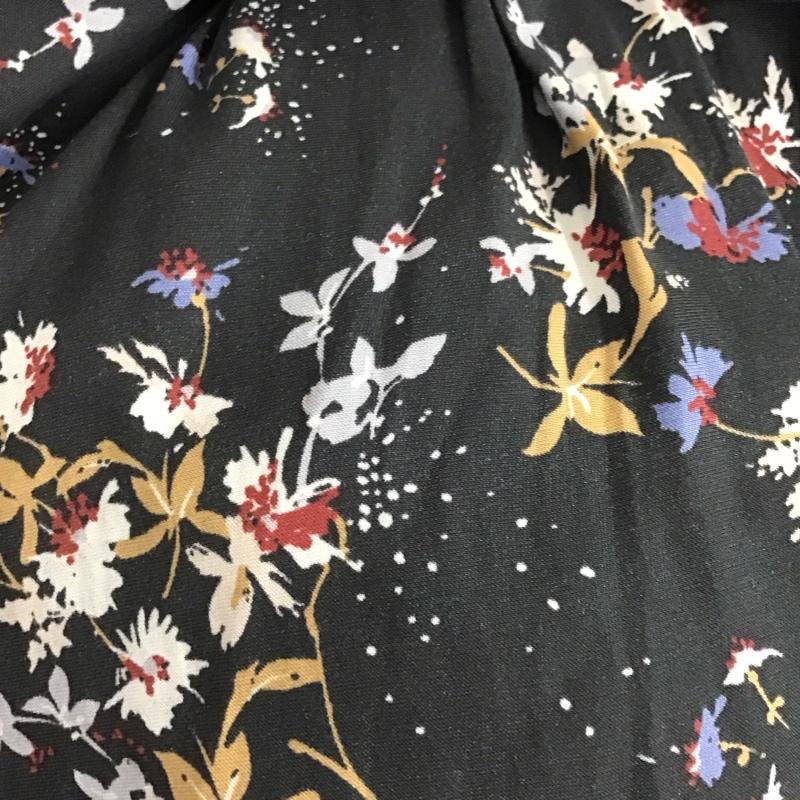 レプシィム LEPSIM カーディガン 七分袖 LP070216AD ロングカーディガン ガウン FREE 花柄 黒 / ブラック /  レディース USED 古着 中古 10142233