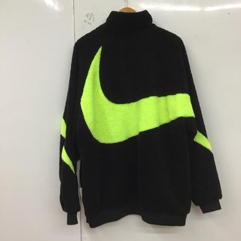 ナイキ NIKE ジャケット、上着 ジャケット、ブレザー bq6546-017 フリースジャケット ジップアップジャケット リバーシブル ロゴ、文字 黒 / ブラック /  メンズ USED 古着 中古 10129613