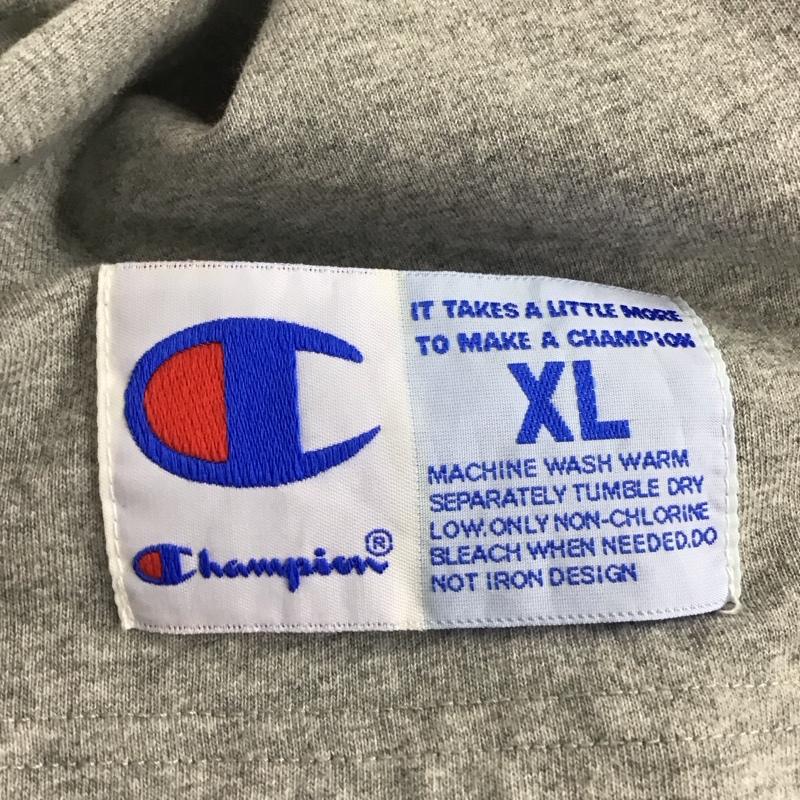 チャンピオン Champion Tシャツ 半袖 c3-v331 ショートスリーブティーシャツアクションスタイル 半袖カットソー XL ロゴ、文字 灰 / グレー /  メンズ USED 古着 中古 10132717