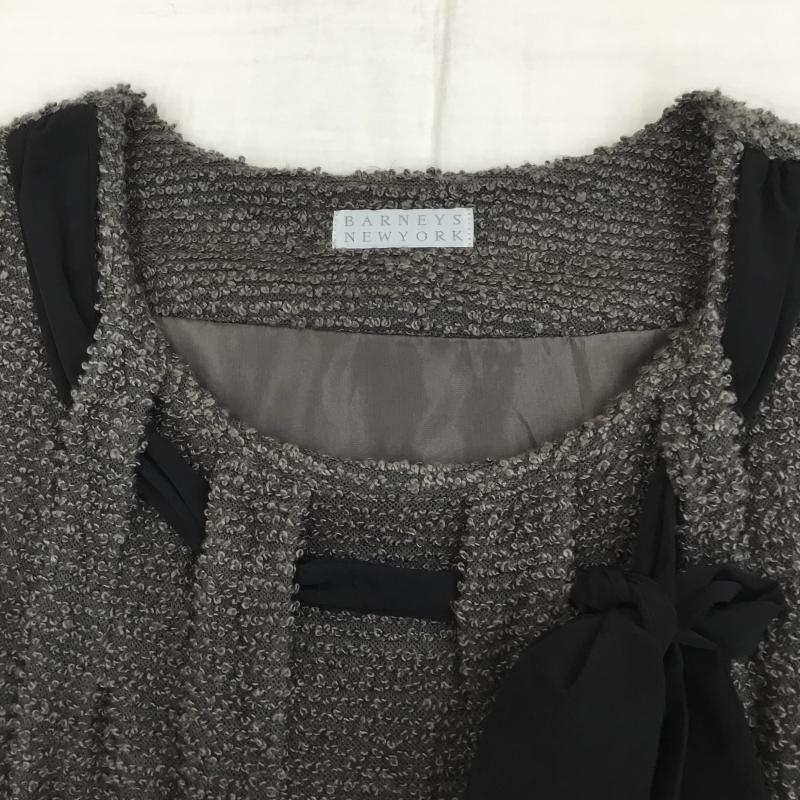 バーニーズ ニューヨーク BARNEYS NEWYORK ワンピース ひざ丈スカート M 無地 茶 / ブラウン /  レディース USED 古着 中古 10138999