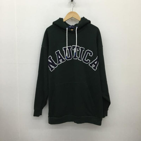 ノーティカ NAUTICA パーカー 長袖 213-1250 ARCH LOGO SWEAT HOODIE XL ロゴ、文字 緑 / グリーン / X 紺 / ネイビー / X 白 / ホワイト /  メンズ USED 古着 中古 10136984