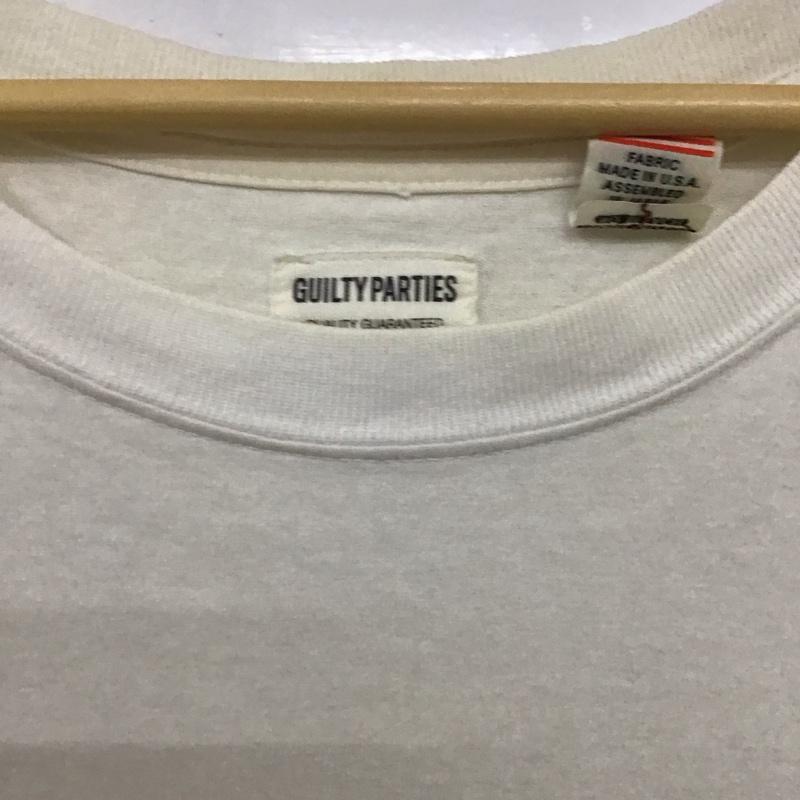 ギルティーパーティーズ GUILTYPARTIES Tシャツ 半袖 半袖カットソー プリントTシャツ クルーネックカットソー XL ロゴ、文字 白 / ホワイト /  メンズ USED 古着 中古 10135884