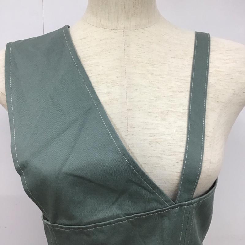 ムルーア MURUA ワンピース ロングスカート 012140302101-01 アシンメトリーパターンロングワンピース タグ付き L 無地 薄緑 / ライトグリーン /  レディース USED 古着 中古 10130427