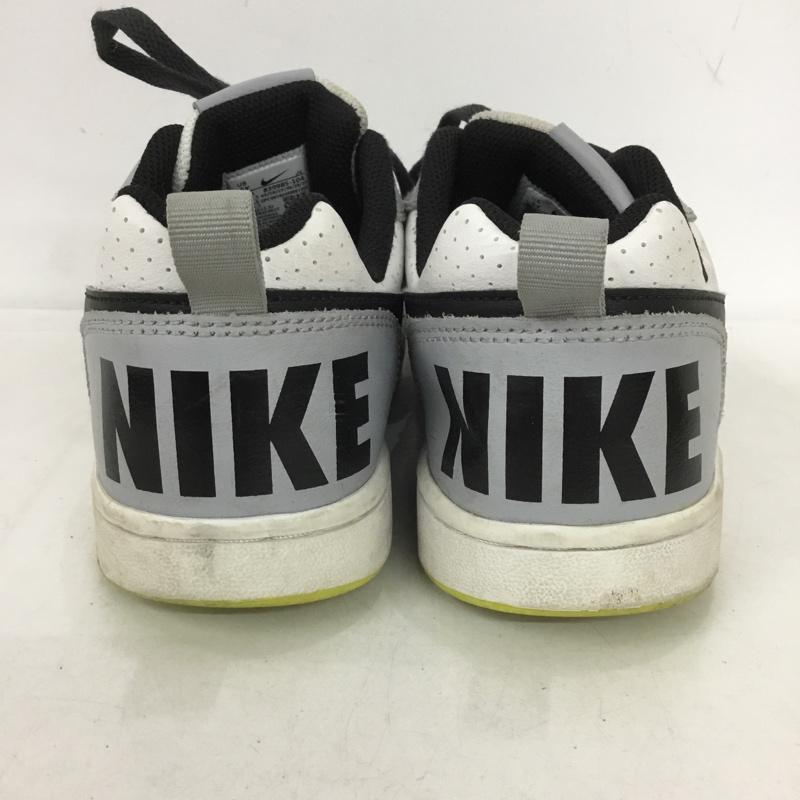 ナイキ NIKE スニーカー スニーカー 839985-104 Court Borough Low 23.5cm 23.5cm ロゴ、文字 白 / ホワイト / X 灰 / グレー / X 黒 / ブラック /  レディース USED 古着 中古 10150219