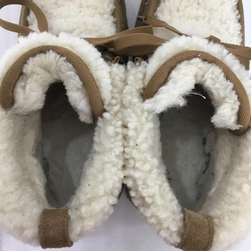アグ UGG ブーツ ショートブーツ 1167772 Classic New Heights Lace Up 厚底 24cm 箱有 24.0cm ロゴ、文字 ベージュ / ベージュ /  レディース USED 古着 中古 10150367