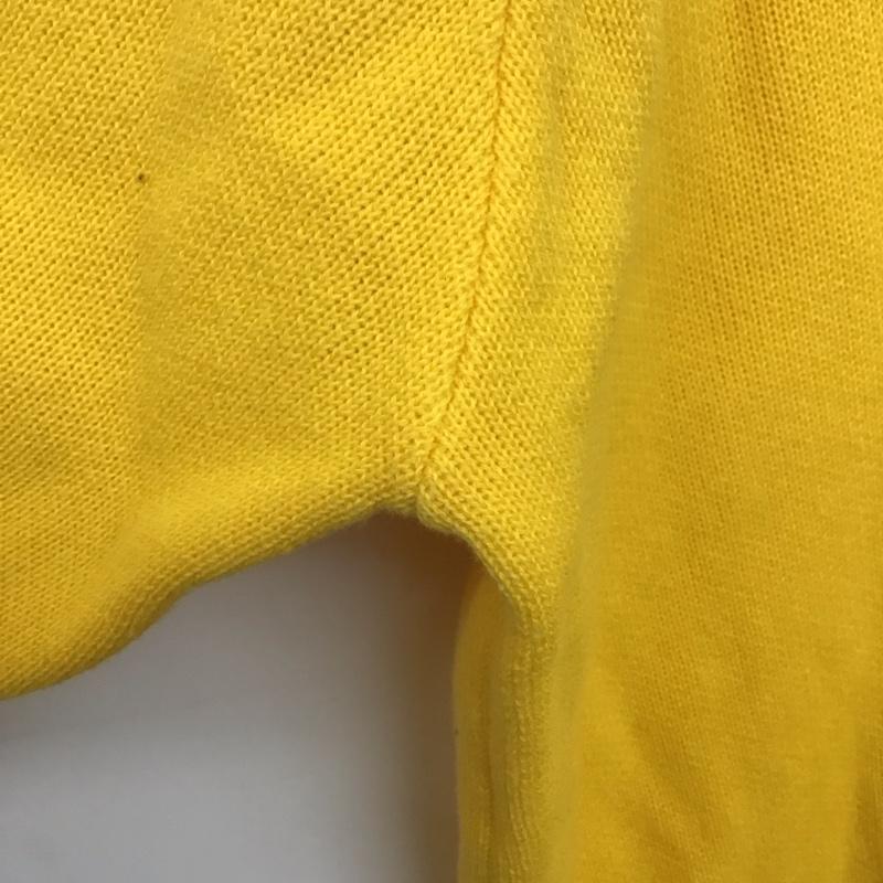 チャオパニックティピー CIAOPANIC TYPY ニット、セーター 長袖 長袖ニットカットソー クルーネック セーター L 無地 黄 / イエロー /  メンズ USED 古着 中古 10140849