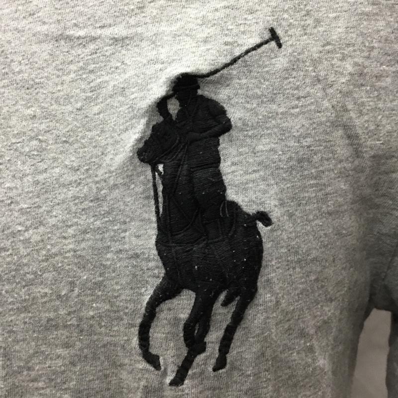 ポロラルフローレン POLO RALPH LAUREN Tシャツ 半袖 半袖カットソー プリントTシャツ クルーネックカットソー M ロゴ、文字 灰 / グレー /  メンズ USED 古着 中古 10116124