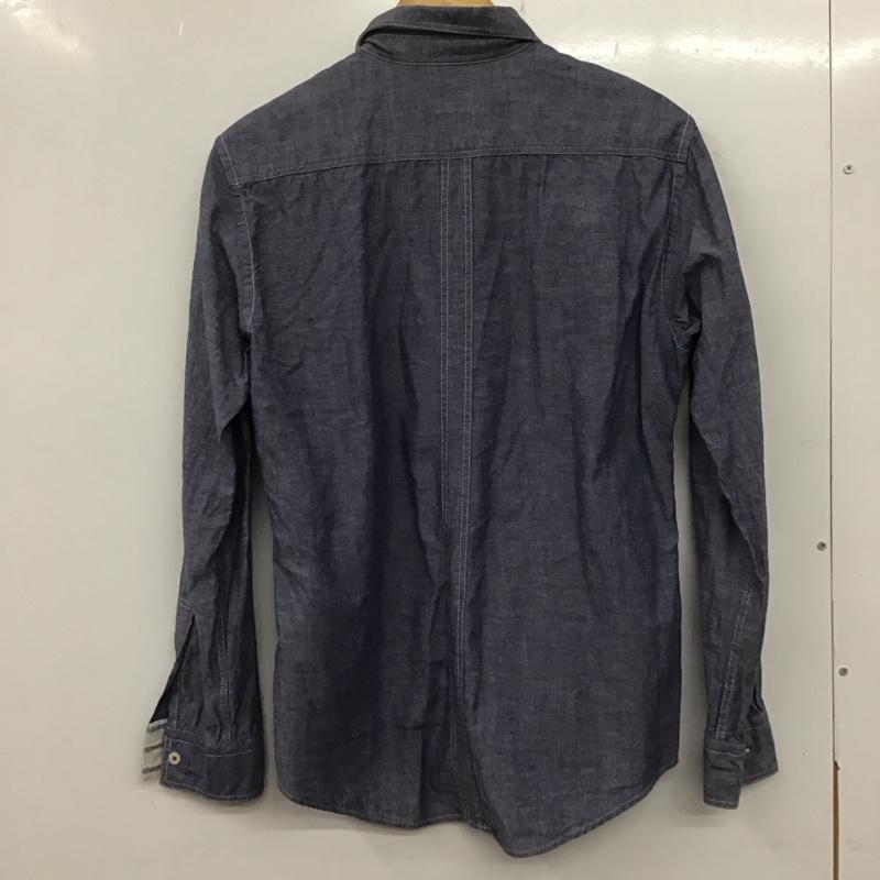 バーバリーブラックレーベル BURBERRY BLACK LABEL シャツ、ブラウス 長袖 D1M15-114-26 2 ワンポイント 青 / ブルー /  メンズ USED 古着 中古 10139606