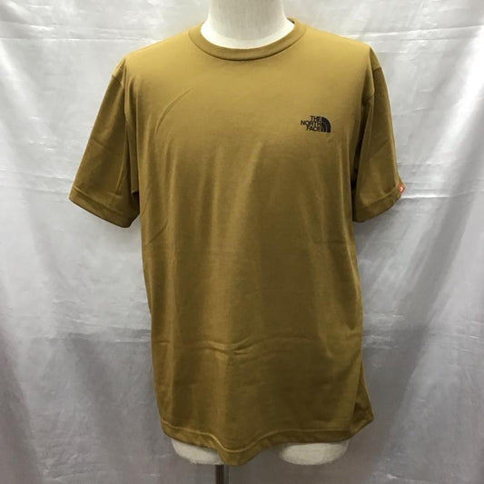 ザノースフェイス THE NORTH FACE Tシャツ 半袖 nt32035 Tシャツ プリントTシャツ クルーネックカットソー L ロゴ、文字 茶 / ブラウン /  メンズ USED 古着 中古 10122691